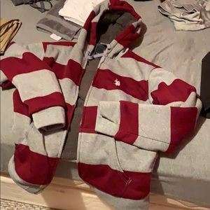 Full zip polo sweatshirt Large